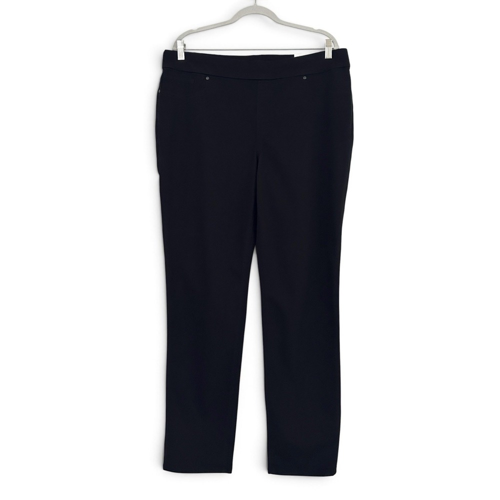 Chico's Women's XL Size 3 Black Cotton Pull-On Denim Jeggings Pants Size 16R NWT